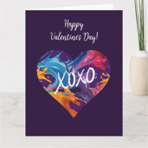 Kleurrijk hart XOXO-Paars-