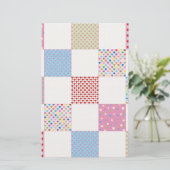 Kleurrijk hartenpatroon briefpapier (Staand voorkant)