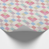 Kleurrijk hartenpatroon cadeaupapier (Hoek)