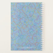 Kleurrijk hartenpatroon - Hearts Net Lichtblauw Planner (Achterkant)