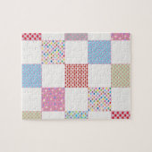 Kleurrijk hartenpatroon legpuzzel (Horizontaal)