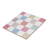 Kleurrijk hartenpatroon tegeltje (Zijkant)