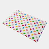 Kleurrijk Hartjes Patroon Design Wit  Deurmat (Schuin)