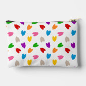 Kleurrijk Hartjes Patroon Design Wit Etui (Achterkant)