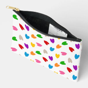 Kleurrijk Hartjes Patroon Design Wit Etui