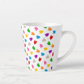 Kleurrijk Hartjes Patroon Design Wit Latte Mok (Rechts)