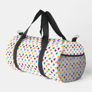 Kleurrijk Hartjes Patroon Design Wit  Plunjezak