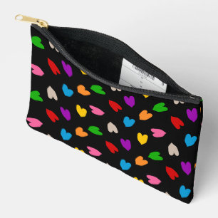 Kleurrijk Hartjes Patroon Zwart Etui