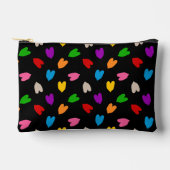 Kleurrijk Hartjes Patroon Zwart Etui (Voorkant)