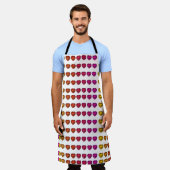 Kleurrijk Hartpatroon – Leuk & Speels Design Schort (Gedragen)