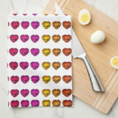 Kleurrijk Hartpatroon – Leuk & Speels Design Theedoek (Quarter Fold)