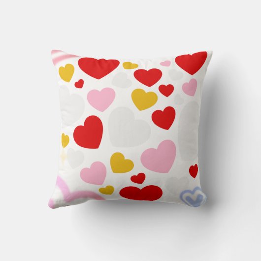 Kleurrijk hartpatroon ontwerp kussens  (Achterkant)
