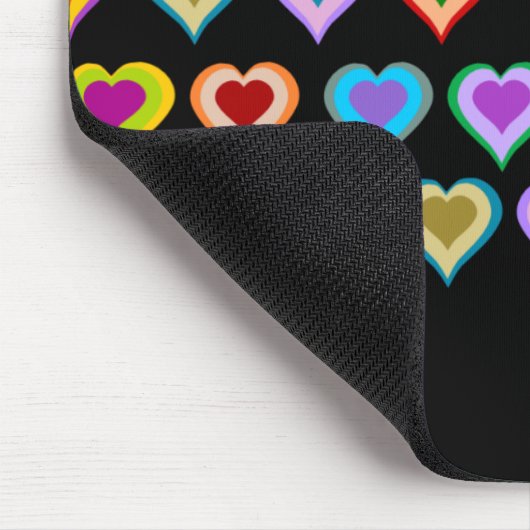 Kleurrijk hartritme-mousepad muismat (Hoek)