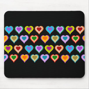 Kleurrijk hartritme-mousepad muismat