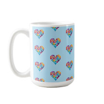 Kleurrijk Hearts Design, Blauw, Geniet!, Custom