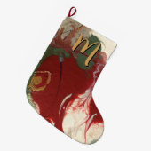 Kleurrijk hedendaags geschilderd Abstract monogram Grote Kerstsok (Voorkant (Hangend))