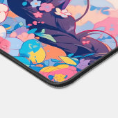 Kleurrijk Heerlijk Bloemen Meisje met Vlinder Bureaumat (Hoek)