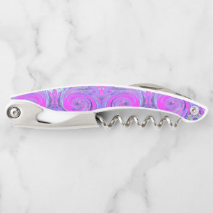Kleurrijk heet roze en paarse boho hippie wervelin kurkentrekker