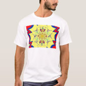 Kleurrijk Helder bloemendamastontwerp T-shirt (Voorkant)