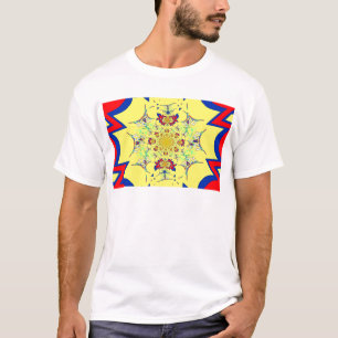 Kleurrijk Helder bloemendamastontwerp T-shirt