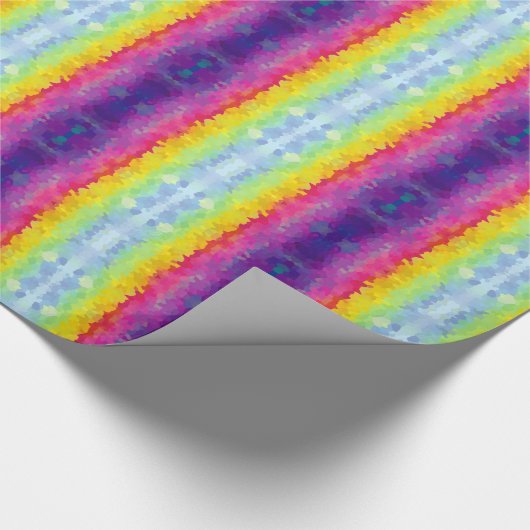 Kleurrijk Helder Brede Strepen Verpakkend Document Cadeaupapier (Hoek)