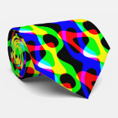 kleurrijk, helder getild patroon stropdas (Opgerold)