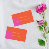 Kleurrijk Helder Levendig Sinaasappel en Roze Plaatskaartje