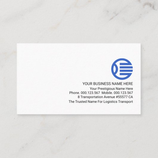 Kleurrijk helder logistiek servicepictogram visitekaartje (Achterkant)