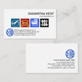 Kleurrijk helder logistiek servicepictogram visitekaartje (Voorkant / Achterkant)