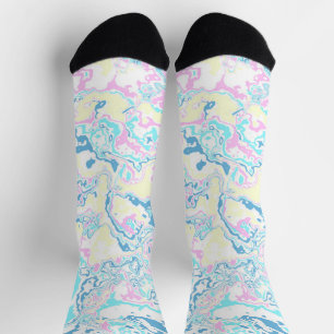 Kleurrijk Helder Pastel Groovy Boho Abstract Marme Sokken