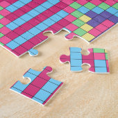 Kleurrijk helder schaakbord legpuzzel (Zijkant)