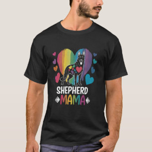 Kleurrijk Herder Mama T-shirt - Duitse Herder Hond