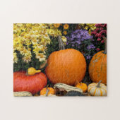 Kleurrijk herfst decoratief pompoenscherm legpuzzel (Horizontaal)