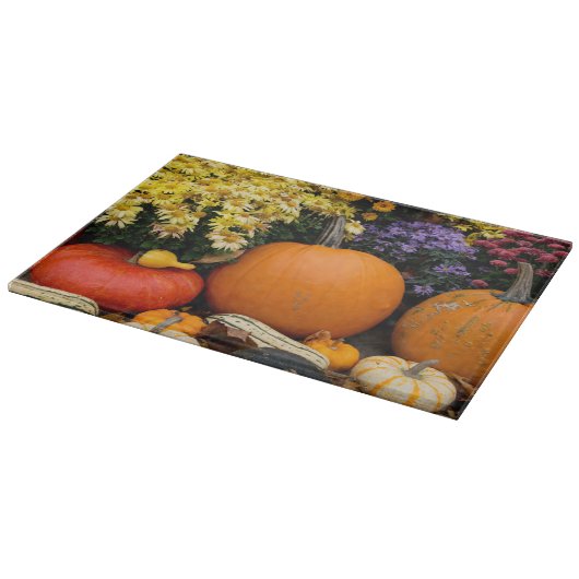 Kleurrijk herfst decoratief pompoenscherm snijplank (Hoek)