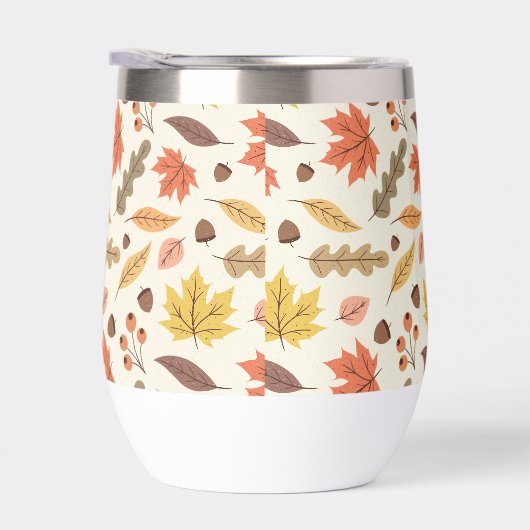 Kleurrijk Herfstblad Herfst Patroon (Rechts)