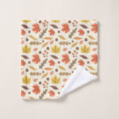 Kleurrijk Herfstblad Herfst Patroon Bad Handdoek (Wasdoekje)
