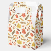 Kleurrijk Herfstblad Herfst Patroon Bedankdoosjes (Geopend)