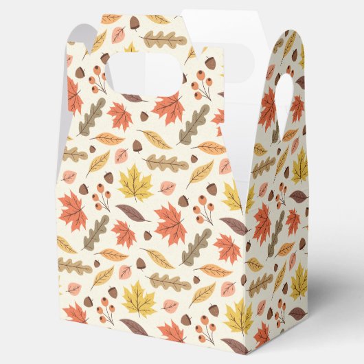 Kleurrijk Herfstblad Herfst Patroon Bedankdoosjes (Geopend)