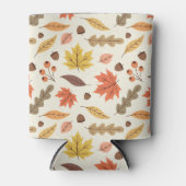 Kleurrijk Herfstblad Herfst Patroon Blikjeskoeler (Voorkant)