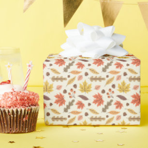 Kleurrijk Herfstblad Herfst Patroon Cadeaupapier