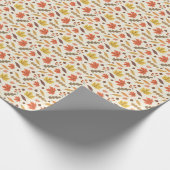 Kleurrijk Herfstblad Herfst Patroon Cadeaupapier (Hoek)