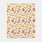 Kleurrijk Herfstblad Herfst Patroon Fleece Deken (Voorkant)