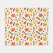 Kleurrijk Herfstblad Herfst Patroon Fleece Deken (Voorkant (Horizontaal))