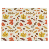 Kleurrijk Herfstblad Herfst Patroon Groot Cadeauzakje (Voorkant)
