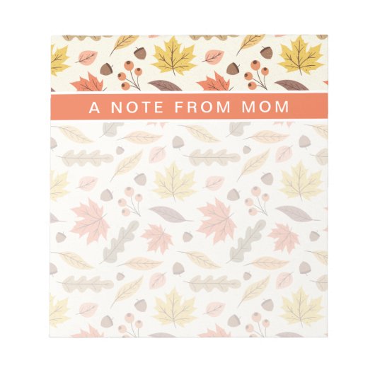 Kleurrijk Herfstblad Herfst Patroon Notitieblok (Voorkant)