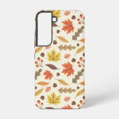 Kleurrijk Herfstblad Herfst Patroon Samsung Galaxy Hoesje (Achterkant)