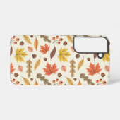 Kleurrijk Herfstblad Herfst Patroon Samsung Galaxy Hoesje (Achterkant horizontaal)