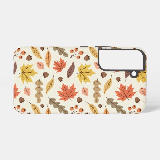 Kleurrijk Herfstblad Herfst Patroon Samsung Galaxy Hoesje (Achterkant horizontaal)