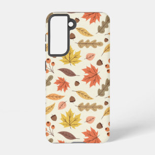 Kleurrijk Herfstblad Herfst Patroon Samsung Galaxy Hoesje