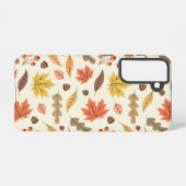 Kleurrijk Herfstblad Herfst Patroon Samsung Galaxy Hoesje (Achterkant horizontaal)